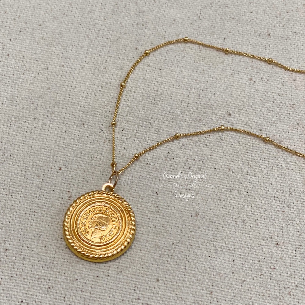 Handmade Repurposed Chanel Button Necklace